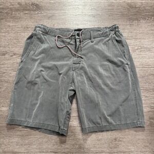 RVCA Board Shorts Mens 33 Gray Drawstring Swim‎ Trunks Hybrid 9.5" Outdoor Faded